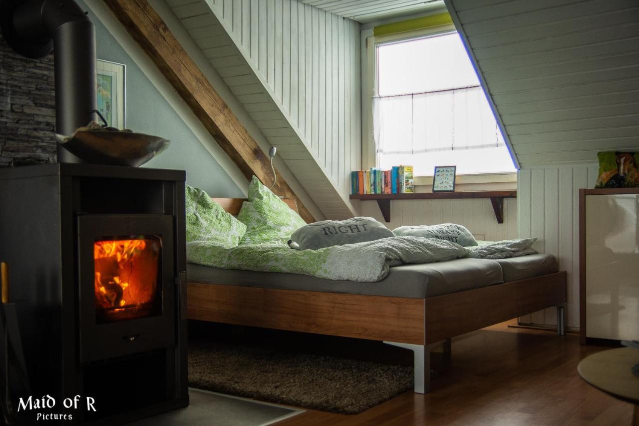 Studio - Grosses Wohn-Schlafzimmer - Dachterrasse - Kamin - Kuche - Hohes Venn - Monschau - Eifel - Hunde Willkommen Beim Hof Vierzehnender Dış mekan fotoğraf