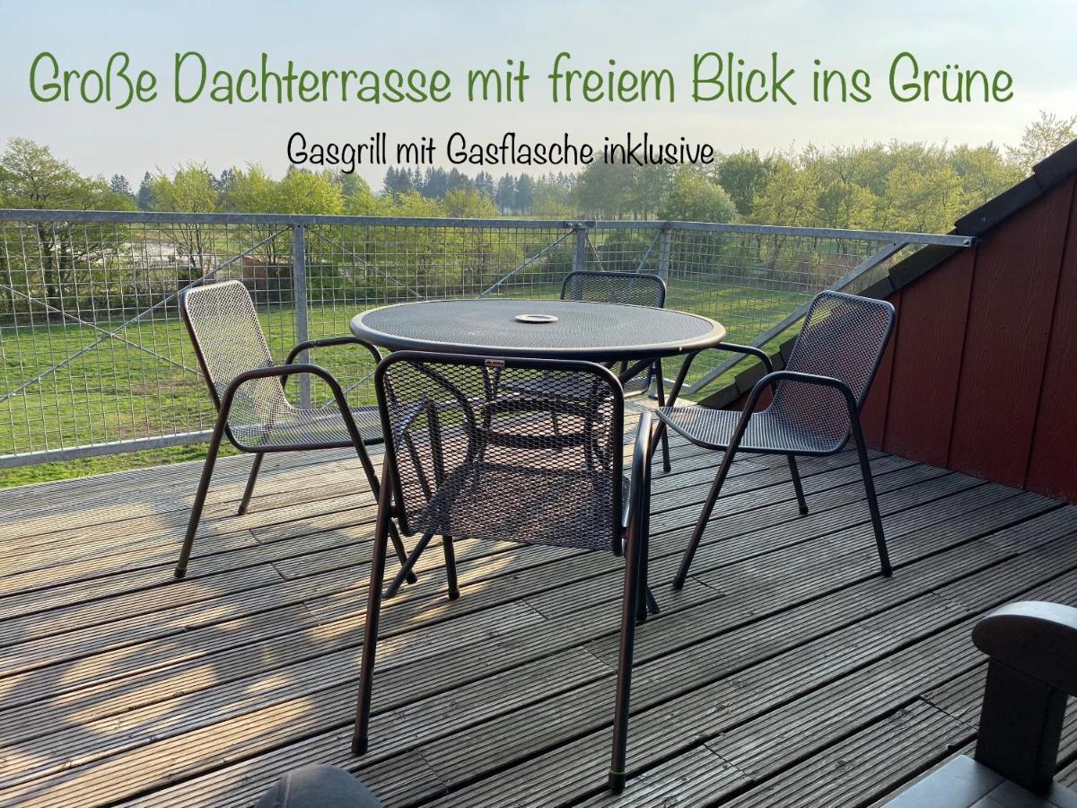 Studio - Grosses Wohn-Schlafzimmer - Dachterrasse - Kamin - Kuche - Hohes Venn - Monschau - Eifel - Hunde Willkommen Beim Hof Vierzehnender Dış mekan fotoğraf